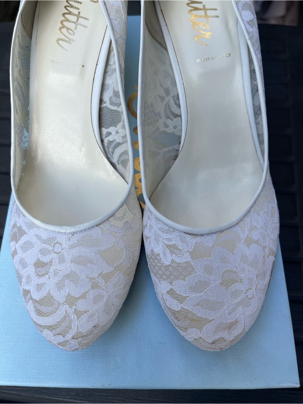Women’s Butter - Ivory Lace Wedding Pumps 9.5 - Picture 7 of 11